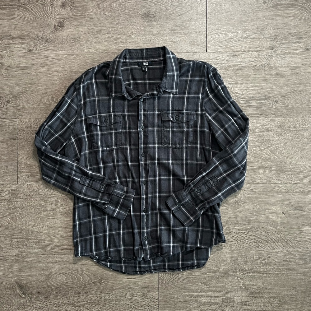 Paige Men’s Lightweight Brushed Flannel Shirt - XL
